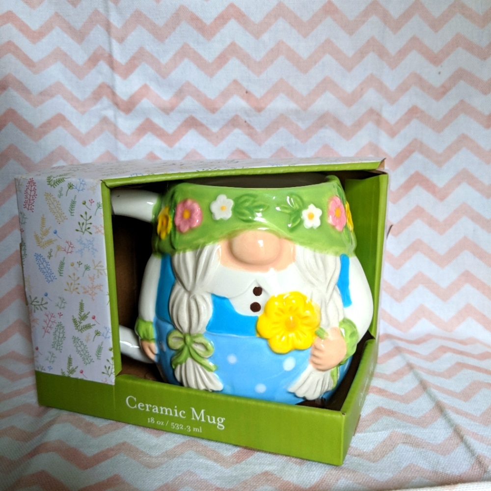 New - Gnome Flower Mug